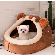 YOKEE Dog Bed Four Seasons Puppy House accogliente tenda Cave Indoor Nest Kennel Hut for Small Medium Cat Soft Basket Deep Sleep