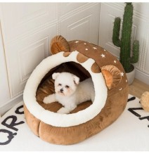 YOKEE Dog Bed Four Seasons Puppy House accogliente tenda Cave Indoor Nest Kennel Hut for Small Medium Cat Soft Basket Deep Sleep