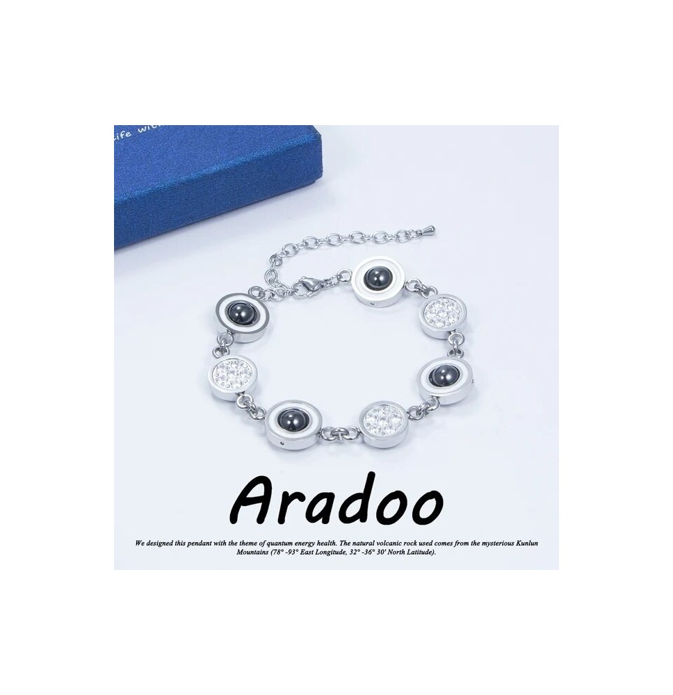 Braccialetto di salute ARADOO braccialetto antiossidante di energia magnetica Anti radiazioni braccialetto di energia quantistic