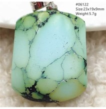 Ciondolo turchese originale verde naturale goccia d'acqua di cristallo pietra preziosa ovale donna uomo regalo collana turchese 