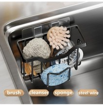 Portaspugna multifunzionale organizzatore per lavello da cucina Caddy per lavello in acciaio inossidabile antiruggine per raschi