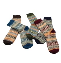 5 paia di calze invernali da donna addensate calze da neve in Cashmere di lana termica moda Casual calze di lana nazionali euram