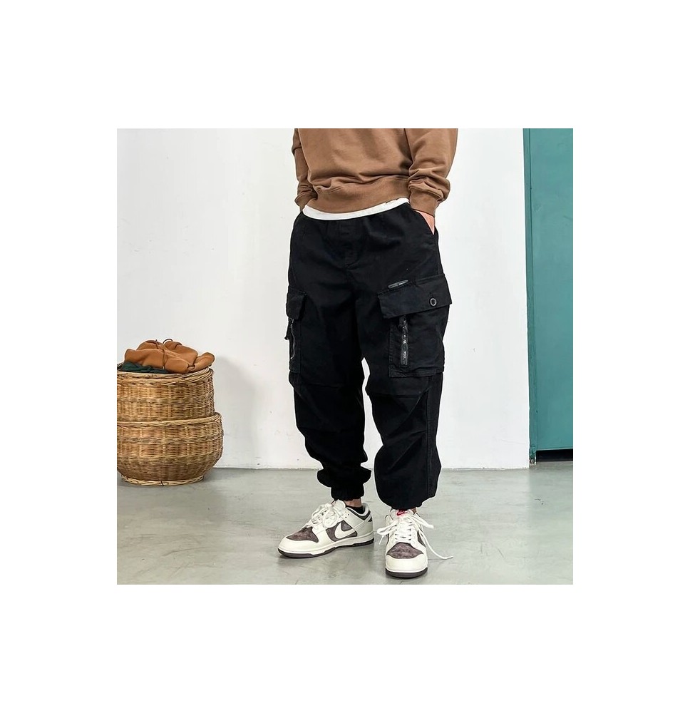 Pantaloni Cargo tattici larghi di alta qualità per uomo abbigliamento Harajuku pantaloni Casual pantaloni Harem alla moda Multi 