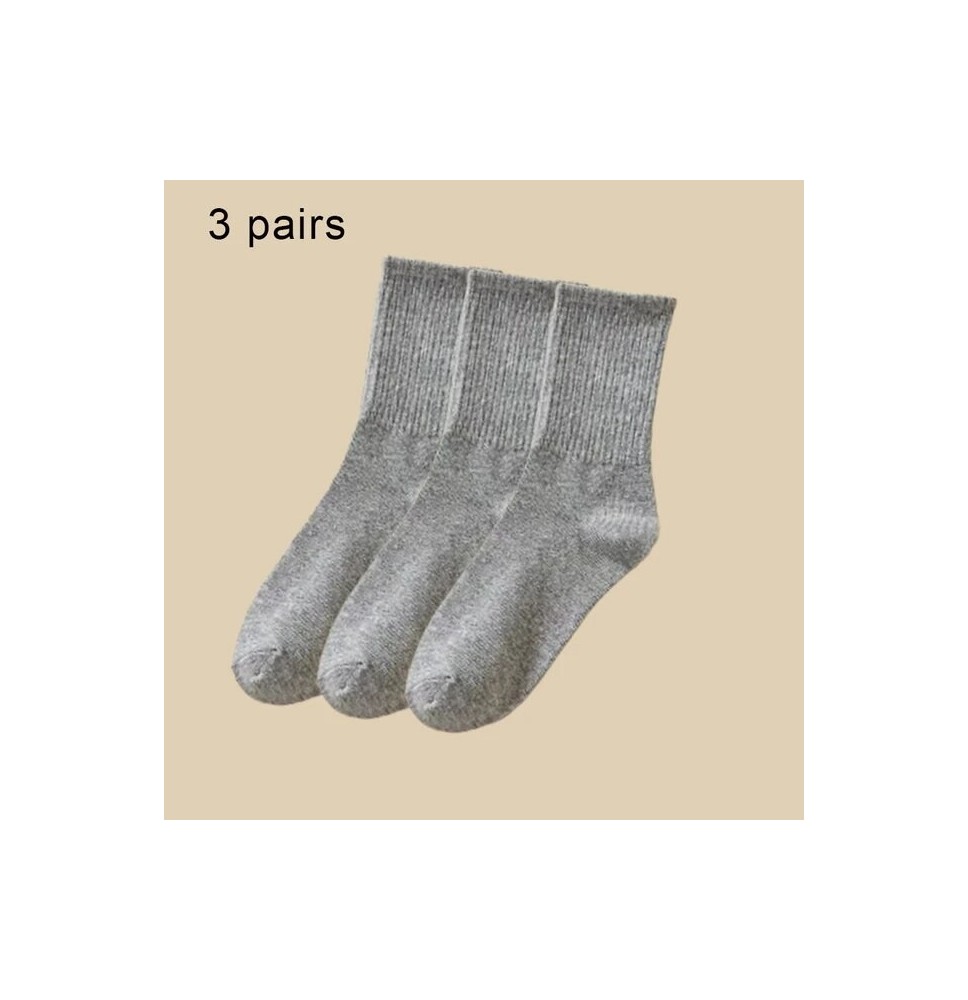6 paia di calzini a tubo medio da donna tinta unita autunno inverno traspiranti comodi calzini sportivi assorbenti per il sudore