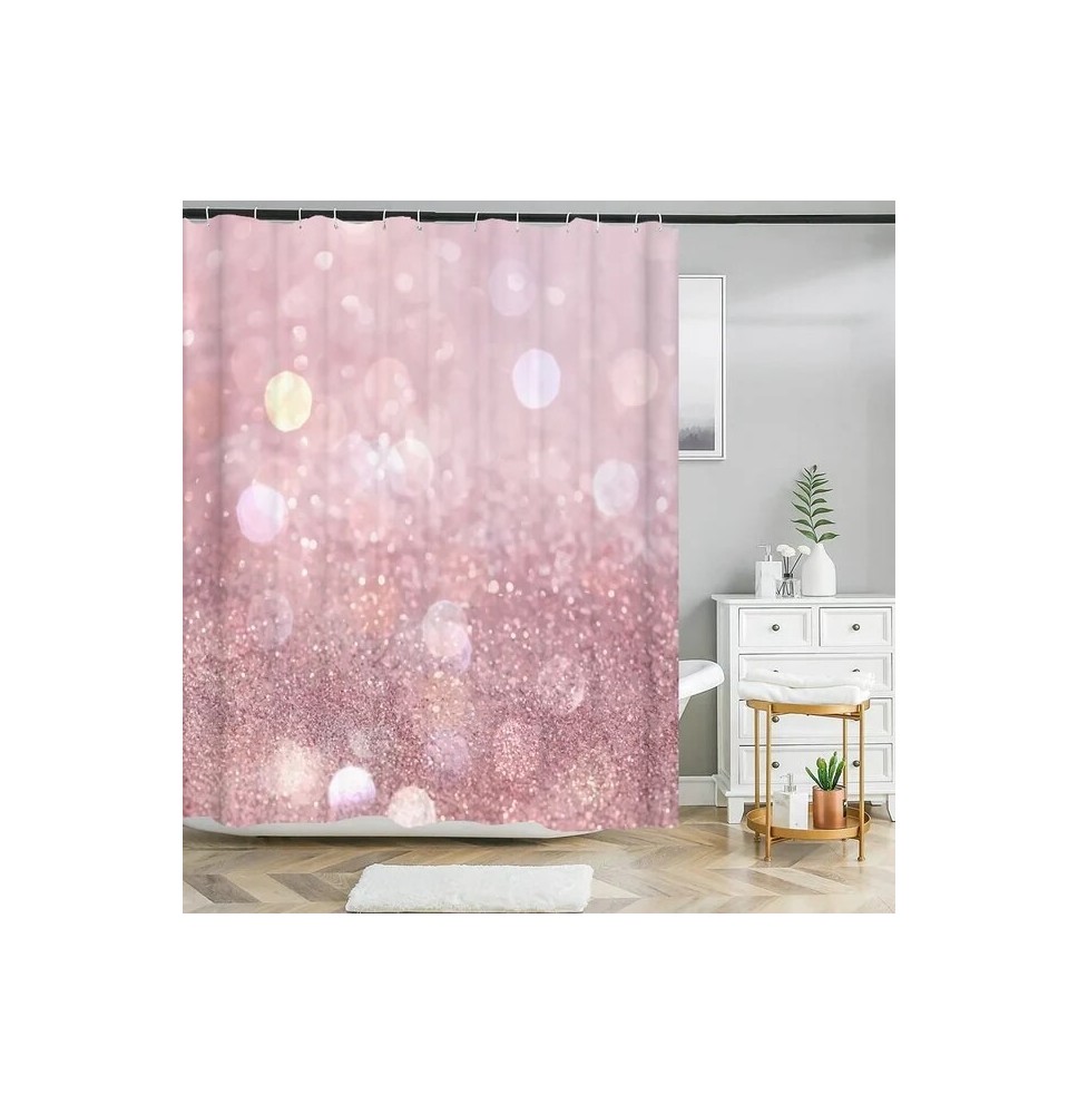 Tenda da bagno con tenda da doccia stampata arcobaleno scintillante da sogno colorato con ganci tenda decorativa in poliestere i