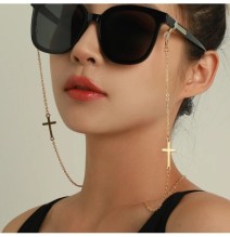 Moda perla maschera catene occhiali catena per le donne Retro metallo occhiali da sole cordini supporto maschera cinturino collo
