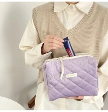 Borse cosmetiche da donna di grande capacità custodie Casual da donna piccola borsa portaoggetti con cerniera pochette da viaggi