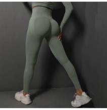 Leggings da Yoga per donna fianchi sollevamento Leggings da palestra pantaloni sportivi senza cuciture Leggings Fitness a vita a